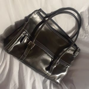 Currency by Helen Welsh metallic Leather Bag